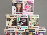 many different types of pop vinyl toys in the box
