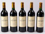 quatre bouteilles de vin rouge sont alignées