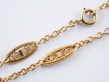gold plated chain with oval links and oval clasps