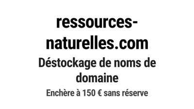 Nom de domaine ressources-naturelles.