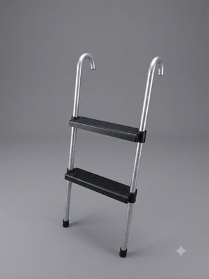 two step ladders on a gray background