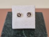 a close up of a pair of earrings sitting on top of a box