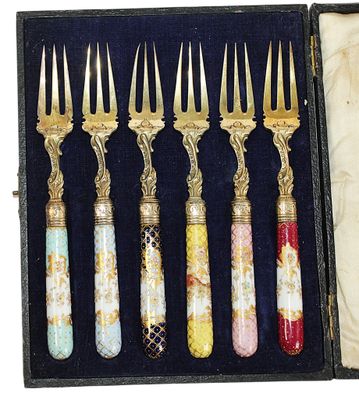 Christofle 12 Fourchettes + 12 Cuillères en Métal Argenté Modèle Marot Coquille