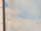 a picture of a man flying a kite in the sky