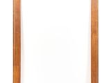 an empty wooden frame on a white background