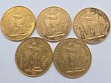 six gold sovereigns of the british empire