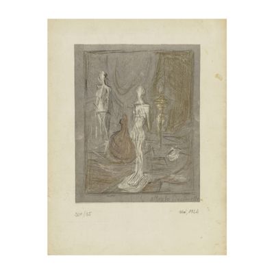 une image représentant le dessin d'une femme assise dans une pièce