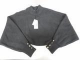a black sweater with a white number on it