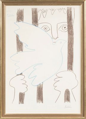 drawing of a bird in a forest with trees in the background