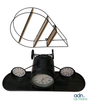 a clock that is sitting on top of a table