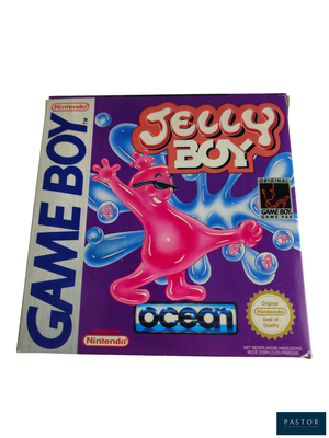 une boîte de Game Boy avec un chat rose dessus