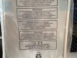 a plastic container with instructions on it sitting on a counter