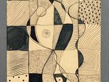 une image représentant un tableau d'une femme en noir et blanc