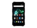 gros plan d'un téléphone portable sur fond blanc