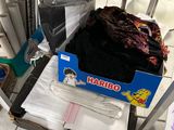a table with a bunch of items on it in a store