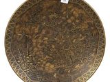 an image of a decorative plate with birds and flowers on it