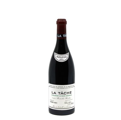 bottle of red wine on a white background with a black label