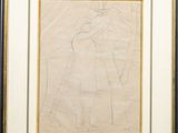 a drawing of a man holding a child in his arms