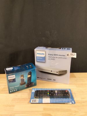 Lot téléphone fixe duo D165 Philips, lecteur DVD 2000Series …