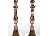 paire de chandeliers anciens en laiton