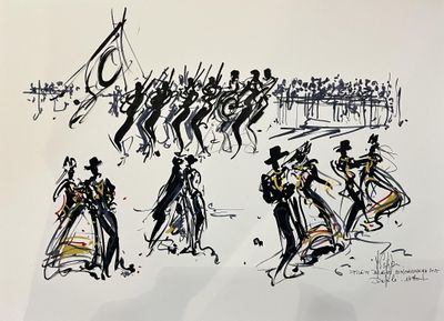 Michel COSTIOU (1947), "Filets bleus Concarneau", défilé du …