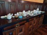 many different types of china on the table