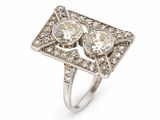 a white gold and diamond ring