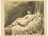 une image représentant une femme nue allongée sur un lit recouvert d'un drap
