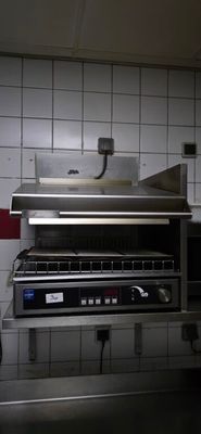 an image of a commercial kitchen with a stove and oven