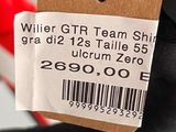 a label on the handlebar of a bike