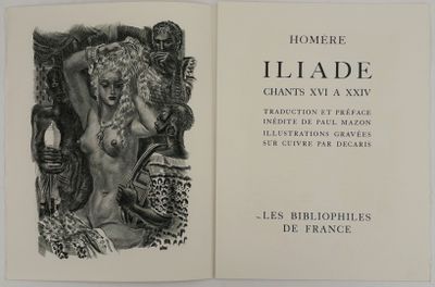 un livre ouvert sur lequel figure le dessin d'une femme