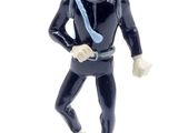 a figurine of a man wearing a diving suit and a helmet