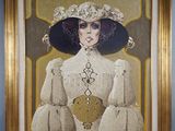 an image of a painting of a woman wearing a large hat