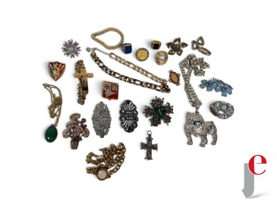 many different types of jewelry on a white surface