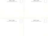 four post cards with a picture of a man on a horse