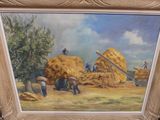 a picture of a painting of men working in a field