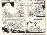 une bande dessinée en noir et blanc mettant en scène des personnages de dessins animés