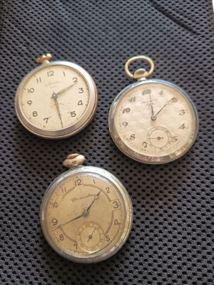 Lot de 3 montres à gousset.