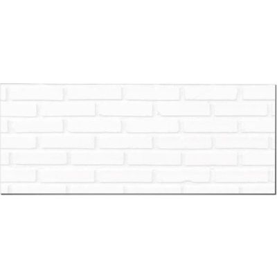 un mur de briques blanches orné d'une bordure noire