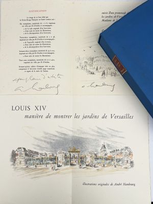 [HAMBOURG (A.)]. LOUIS XIV. MANIÈRE DE MONTRER LES JARDINS DE VERSAILL - Photo 1