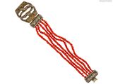 une photo d'un bracelet en perles rouges muni d'une boucle en argent