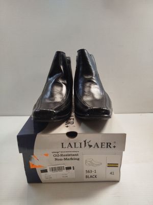 Mocassins en cuir noir pour femme, neufs dans leur boîte, taille 41