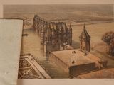 a picture of a picture of a castle and a picture of a bridge