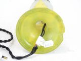 a yellow light bulb with a cord attached to it