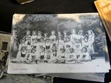 a black and white photo of a group of people
