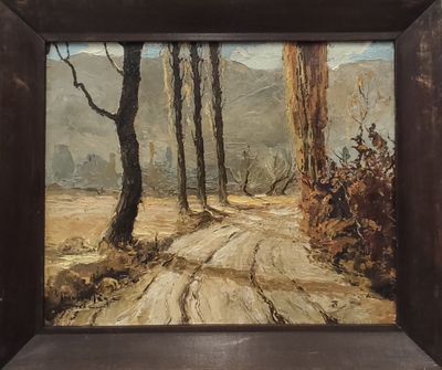 Henri MEGE (1904-1984). Sous-bois à Barby