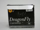 a box of dragonfly cartridges sitting on a white surface