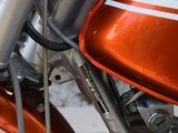 a close up view of the front end of a motorcycle