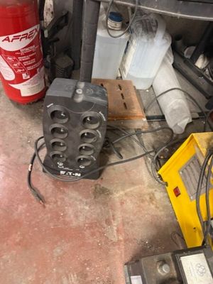 an image of a bunch of electrical equipment in a garage