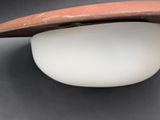 a close up of a light that is on a table